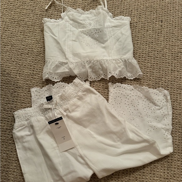 White Eyelet Top and Shorts Set- Ralph Lauren kids